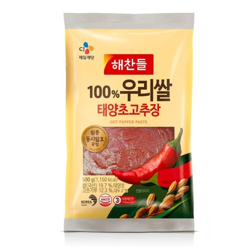 해찬들 우리쌀 태양초고추장(비닐팩) 500g